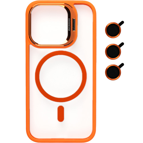 Bello iPhone 14 Pro Max Kılıf Magsafe Uyumlu Turuncu iPhone Kılıfı