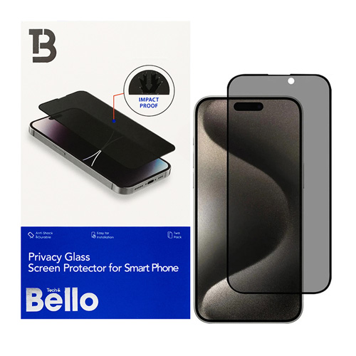 Bello İphone 14 Pro Max Uyumlu Temperli Ekran Koruyucu (Hayalet) 