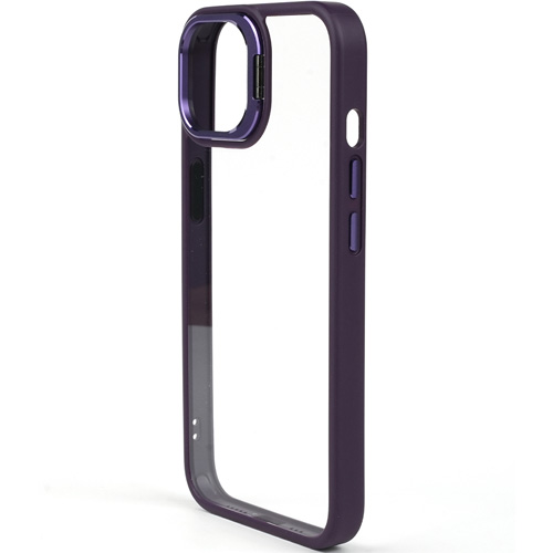 Bello Kamera Standlı + Lens koruyuculu iPhone 13 Pro Max Mor Kılıf
