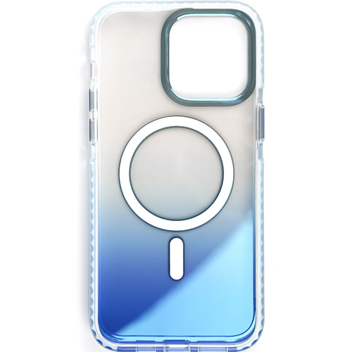 Bello Renk geçişli Ve Darbe Emici Degrade Magsafe iPhone 13 Pro Max Mavi Kılıf