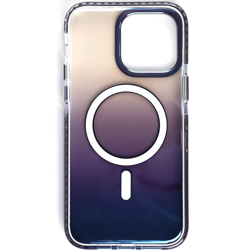 Bello Renk geçişli Ve Darbe Emici Degrade Magsafe iPhone 14 Pro Max Mor Kılıf