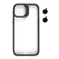 Bello iPhone 11 Uyumlu Kamera Standlı + Lens Koruyuculu Kılıf