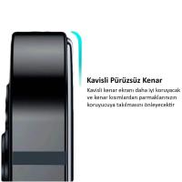 Bello İphone 14 Pro Uyumlu Temperli Tam Kaplama Ekran Koruyucu (Hayalet)