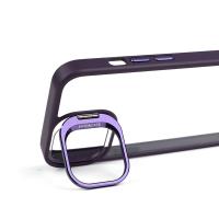 Bello Kamera Standlı + Lens koruyuculu iPhone 13 Pro Max Mor Kılıf
