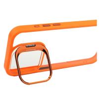 Bello Kamera Standlı + Lens koruyuculu iPhone 14 Pro Turuncu Kılıf