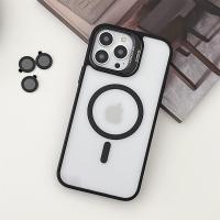 Bello Kamera Standlı Lens koruyuculu iPhone 14 Magsafe Siyah Kılıf