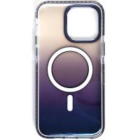 Bello Renk geçişli Ve Darbe Emici Degrade Magsafe iPhone 15 Mor Kılıf