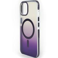 Bello Renk geçişli Ve Darbe Emici Degrade Magsafe iPhone 15 Pro Mor Kılıf
